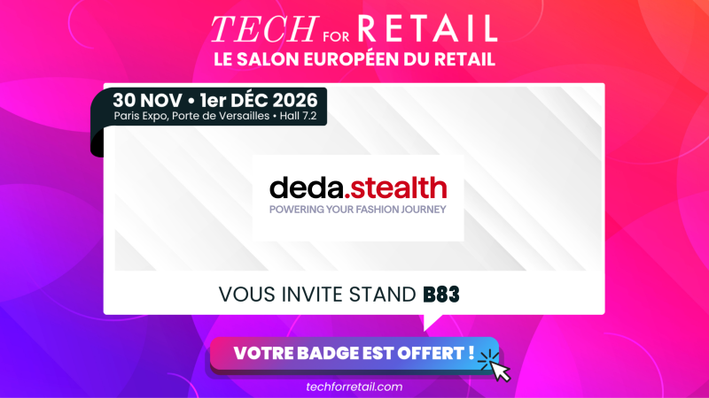 Scopri Stealth Cosmica a Tech for Retail 2026, a Parigi, il 30 novembre e il 1° dicembre.